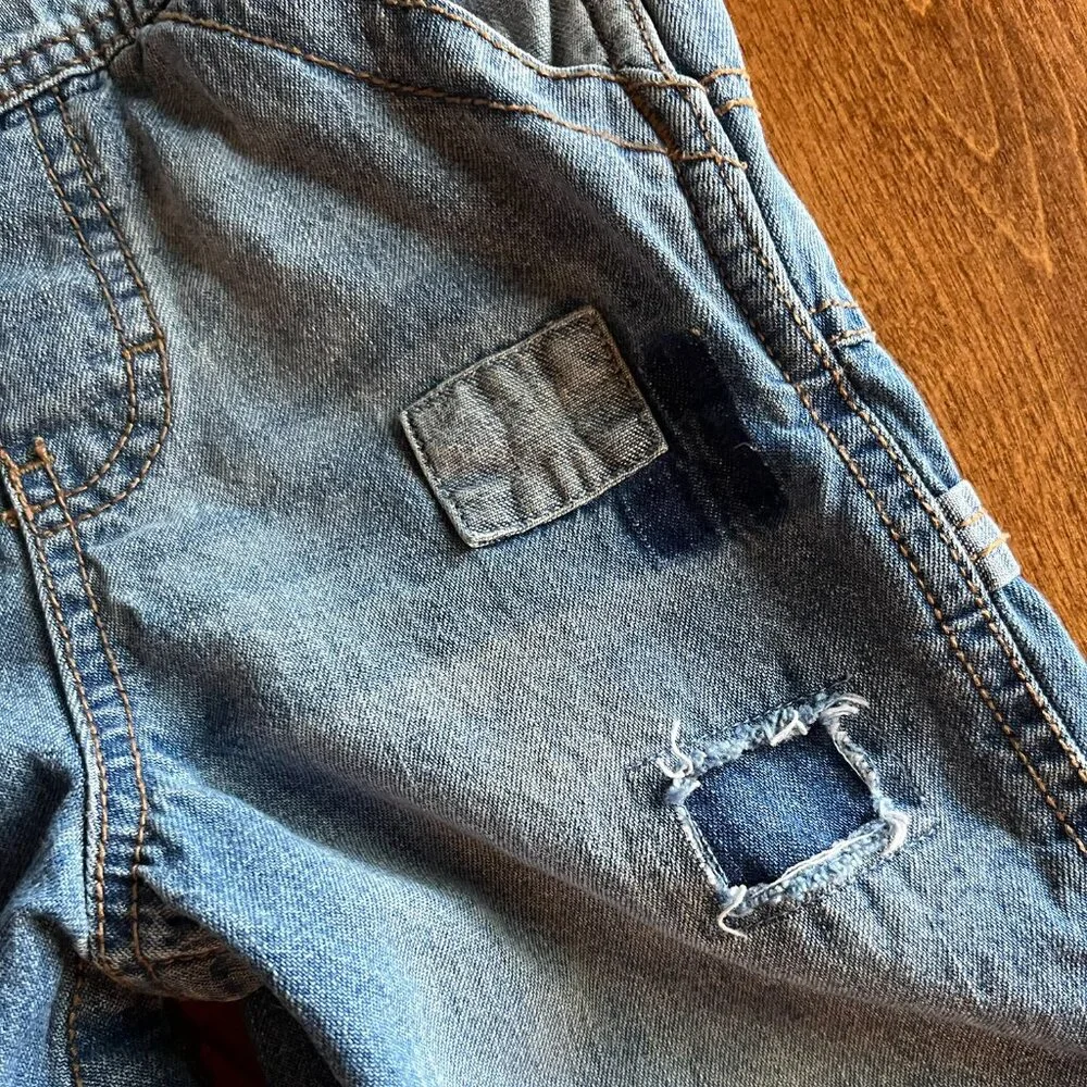 OshKosh patchwork overalls 24m